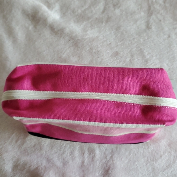 NWT  Kate Spade medium Davie  pink multi stripe cosmetic bag - Picture 4 of 8
